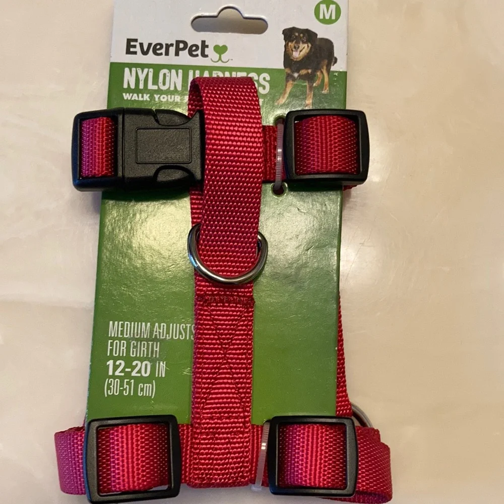 EverPet Nylon Harness EVERPET NYLON DOG HARNESS S/M ADJUST FOR GIRTH 12